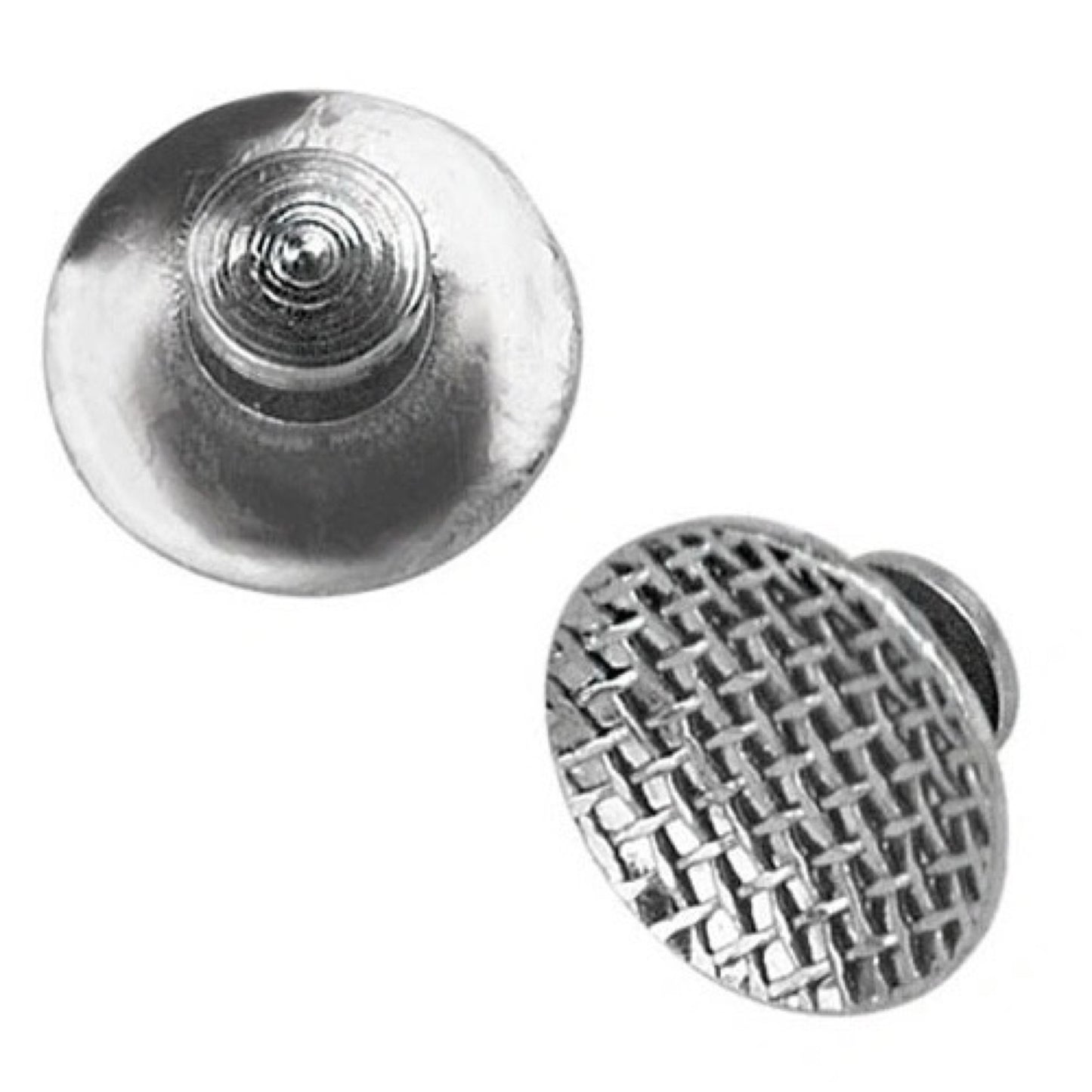 Micro-Buttons Klebe-Knöpfchen, Edelstahl 10 St. / Pck.