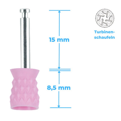 Polierkelche Silikon Genoppt CA-Schaft 100 Stueck