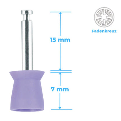 Polierkelche Silikon Short Cup CA-Schaft 100 Stück