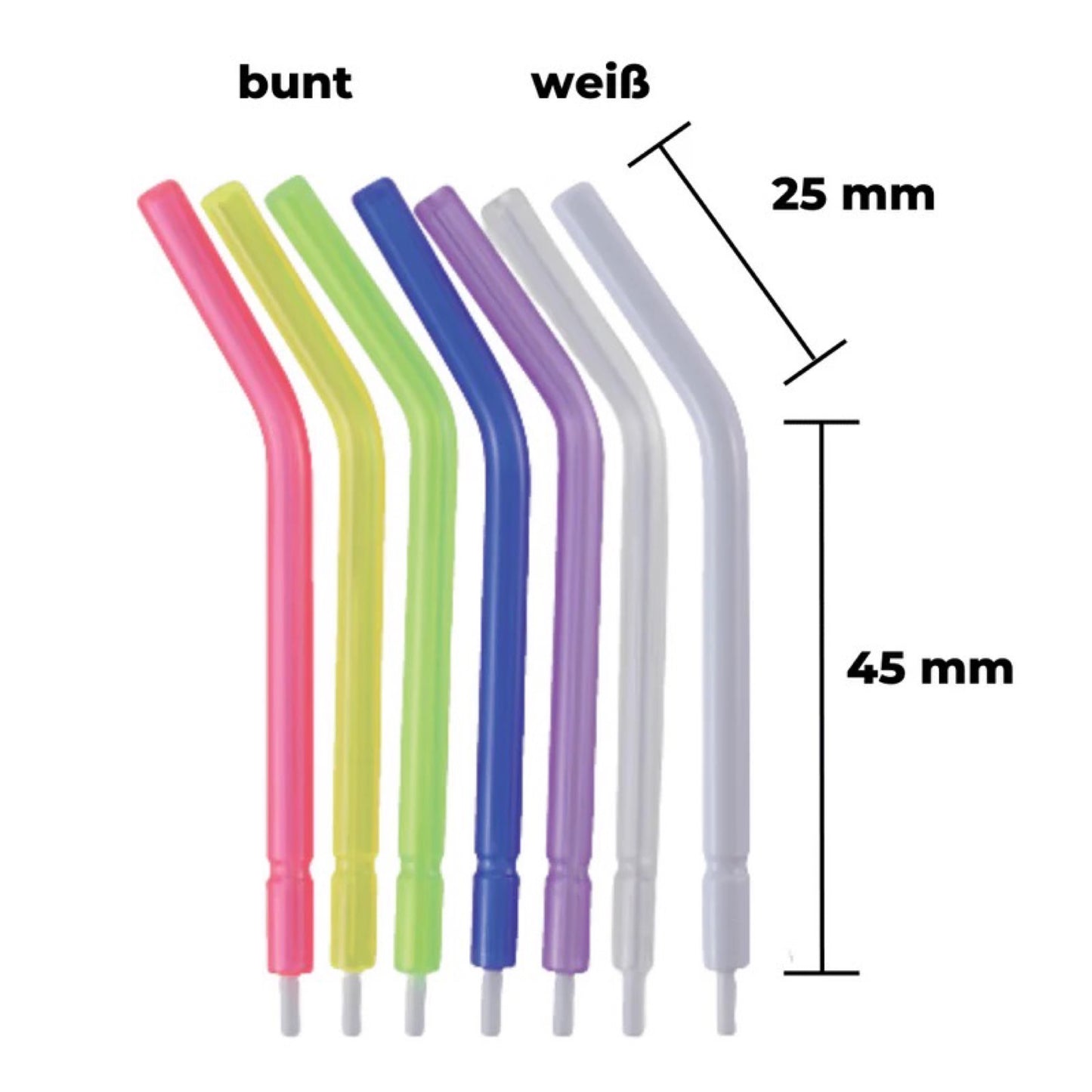 Einweg Luft/Wasser Spritzenaufsätze kurz | 250 Stk.