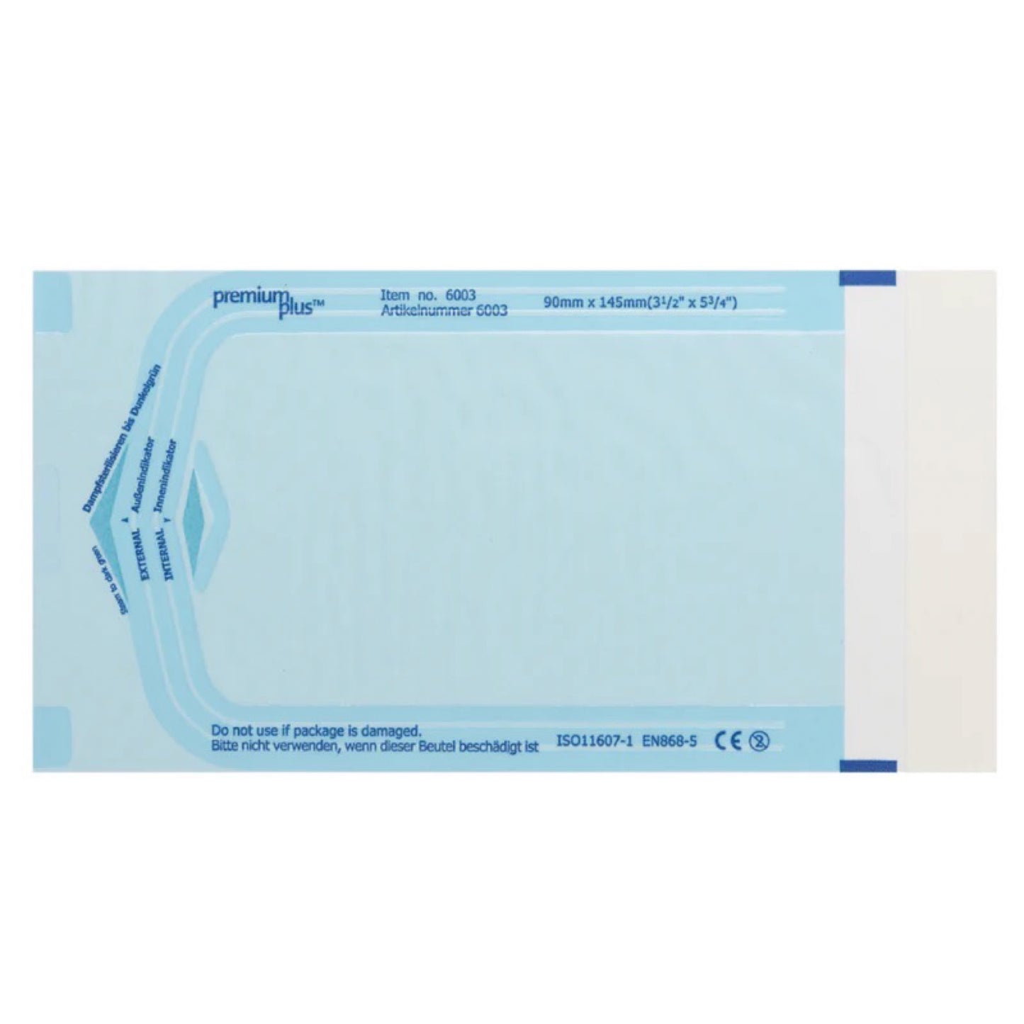 Klarsicht-Sterilisationsbeutel, selbstklebend, 135 x 260 mm 200 St. / Pck.