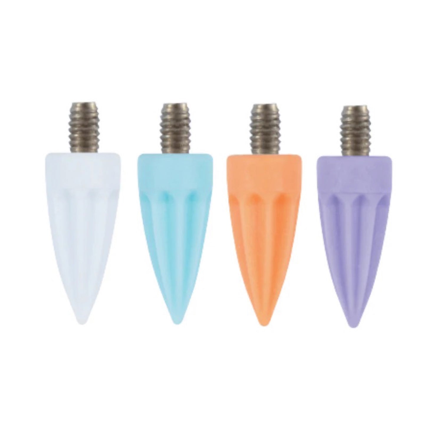 Silikon-Polierspitzen Screw-In, spitz & geriffelt, mittel, latexfrei 100 St. / Pck.