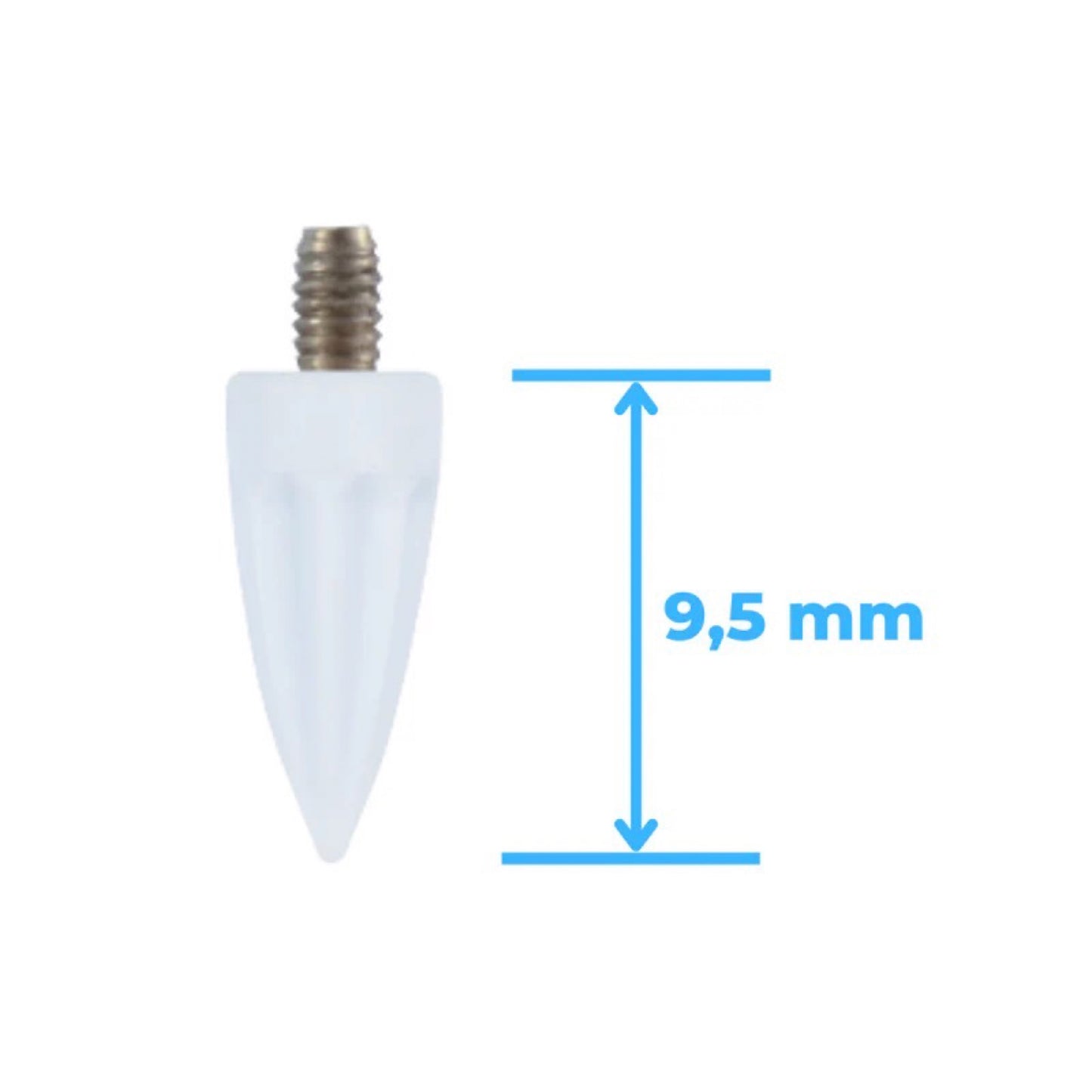 Silikon-Polierspitzen Screw-In, spitz & geriffelt, mittel, latexfrei 100 St. / Pck.