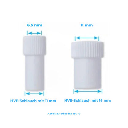 Adapter Absaugkanülen – 16→11 mm & 11→6,5 mm, Sterilisierbarer Kunststoff, Präzise Passform – 1 Stk.