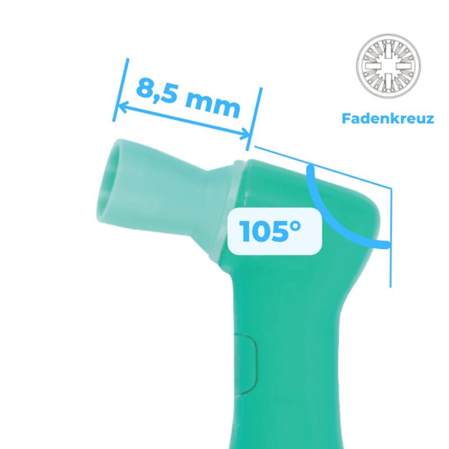 Prophy Angles Silikonkelch Glatt – Einweg, 105° Winkel, Fadenkreuz, Latexfrei – 100 Stk.