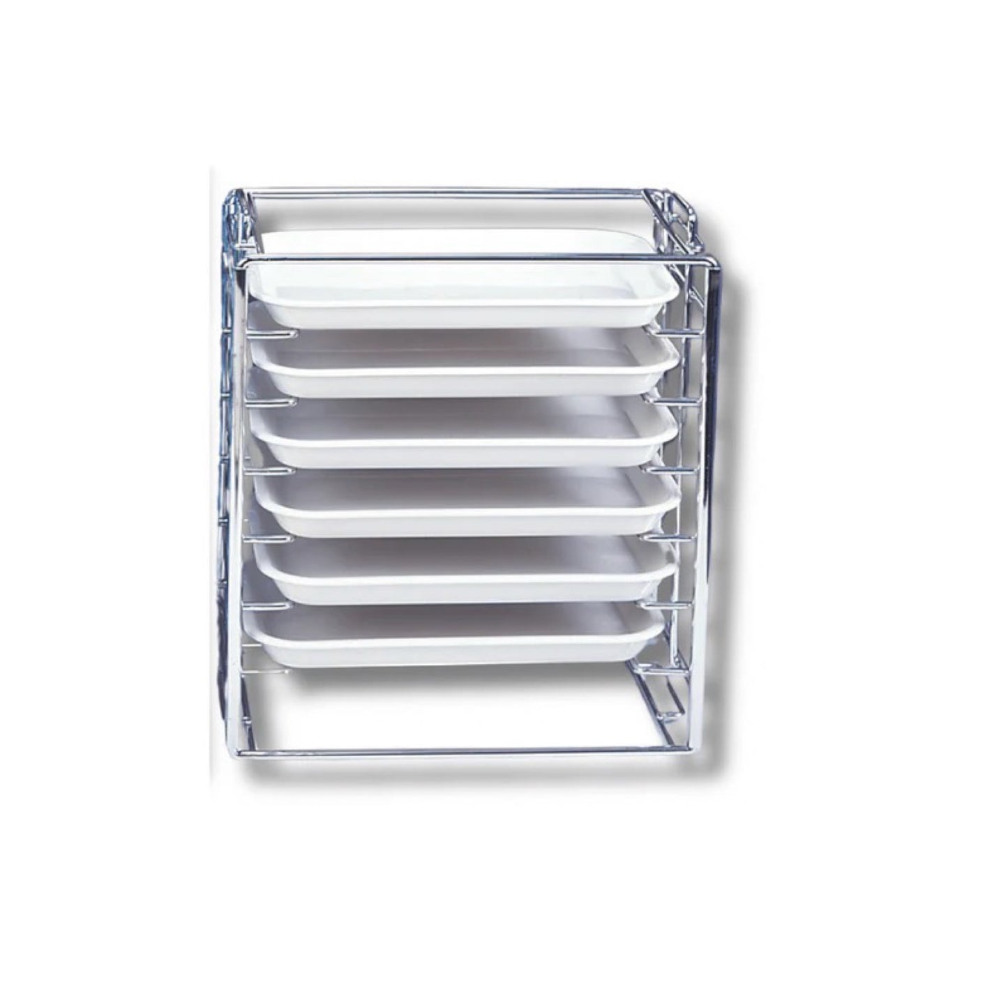 Tray-Rack Instrumentenständer für 6 Mini-Trays, Edelstahl verchromt, autoklavierbar 1 St. / Pck.