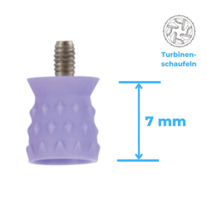Polierkelche Screw-In, Silikon genoppt, Short Cup, weich, latexfrei 100 St. / Pck.