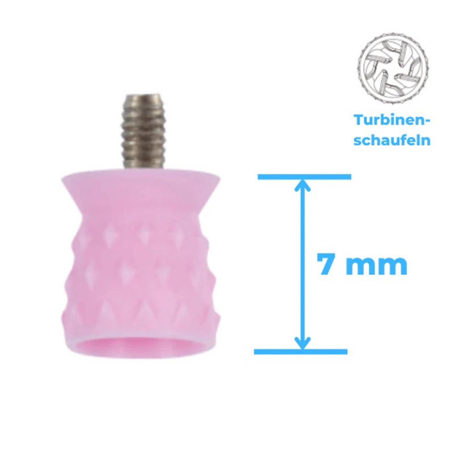 Polierkelche Screw-In, Silikon genoppt, Short Cup, weich, latexfrei 100 St. / Pck.