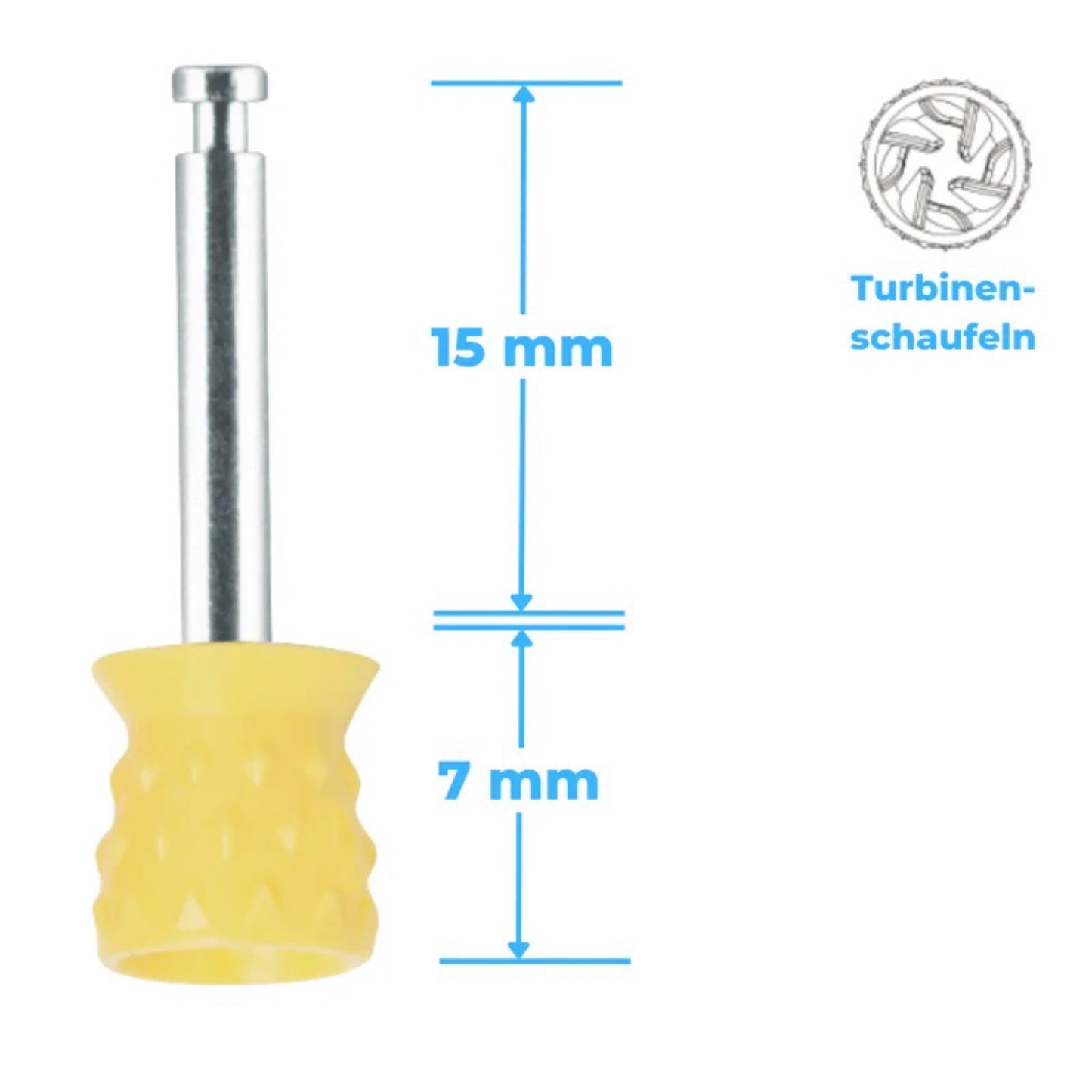 Polierkelche CA-Schaft, Silikon genoppt, Short Cup, extra weich, latexfrei 100 St. / Pck.