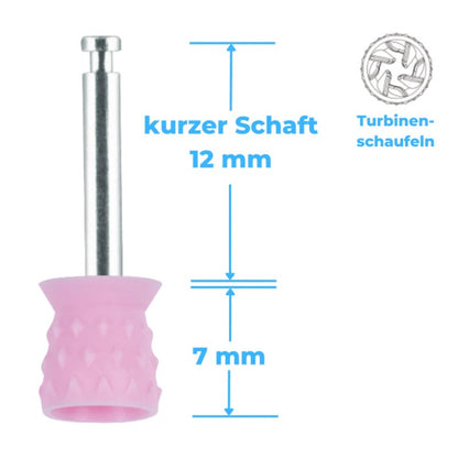 Polierkelche CA-Mini, Silikon genoppt, 7 mm Kopf, extra weich, latexfrei 100 St. / Pck.