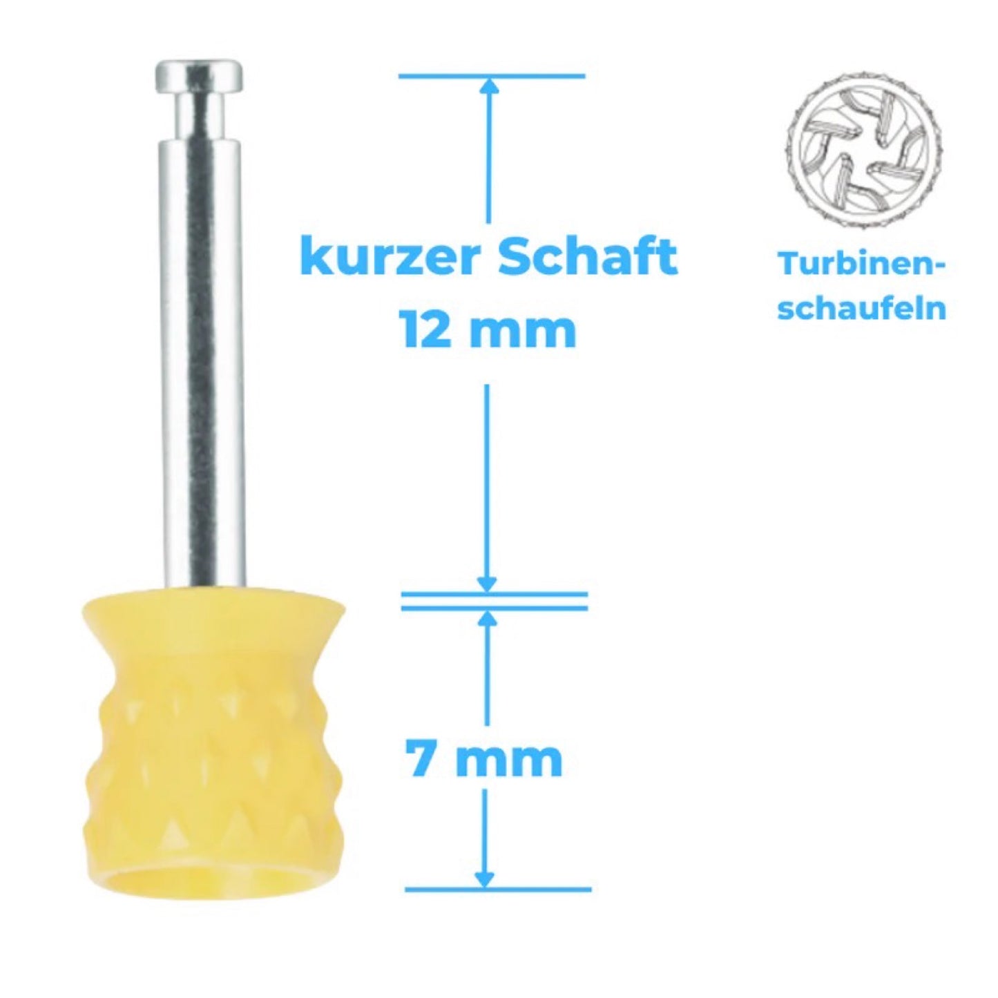 Polierkelche CA-Mini, Silikon genoppt, 7 mm Kopf, extra weich, latexfrei 100 St. / Pck.