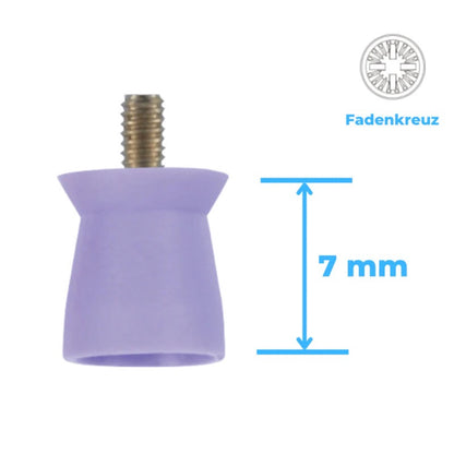 Polierkelche Screw-In, Silikon glatt (Fadenkreuz), Short Cup, extra weich, latexfrei 100 St. / Pck.