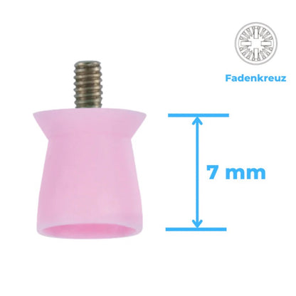 Polierkelche Screw-In, Silikon glatt (Fadenkreuz), Short Cup, extra weich, latexfrei 100 St. / Pck.