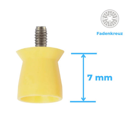 Polierkelche Screw-In, Silikon glatt (Fadenkreuz), Short Cup, extra weich, latexfrei 100 St. / Pck.